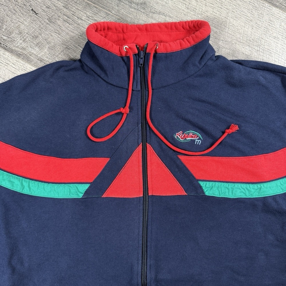 Vintage 80's Regatta Racing Maser Color Block Full-Zip Mock Neck Track Jacket XL